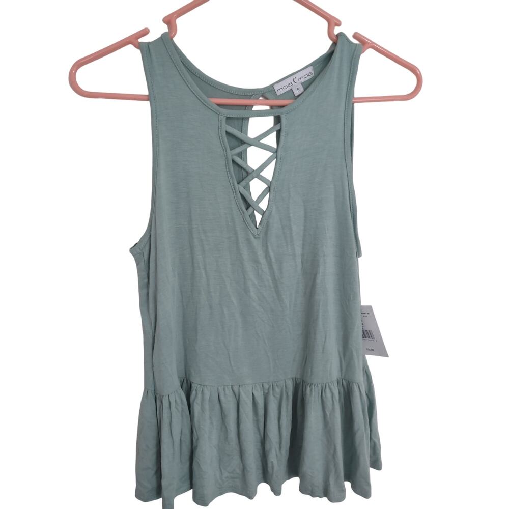 Moa Moa Mint Green Top Keyhole back Size Small Made in the USA
